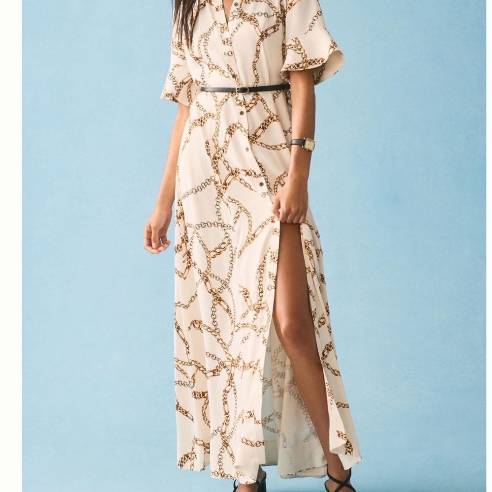 Maeve printed shirt dress